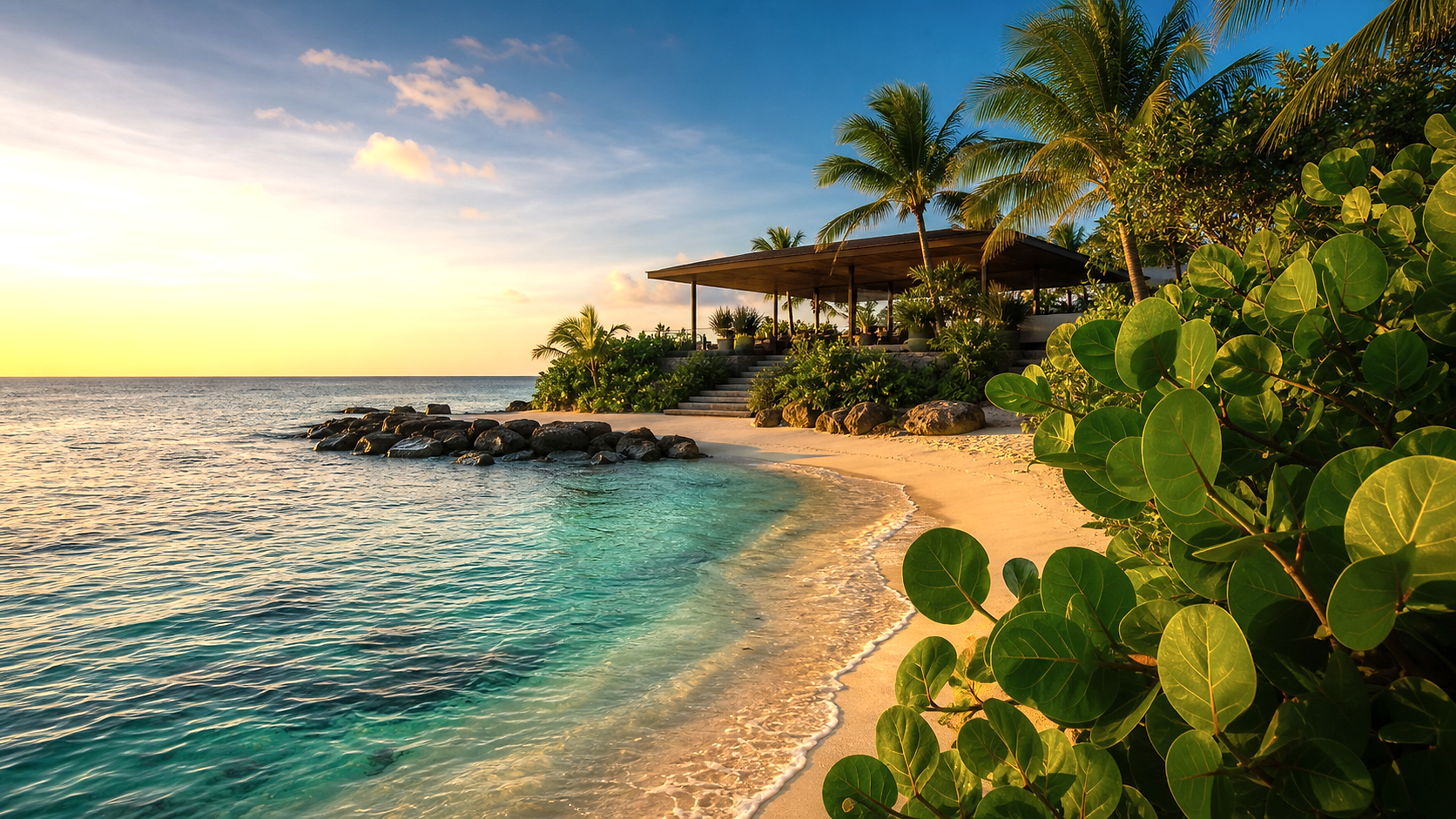 Caribbean resort scene representing Comfort Inn and Suites Tobago